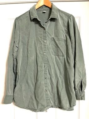 Old Navy Olive Green Boyfriend  Shirt Large